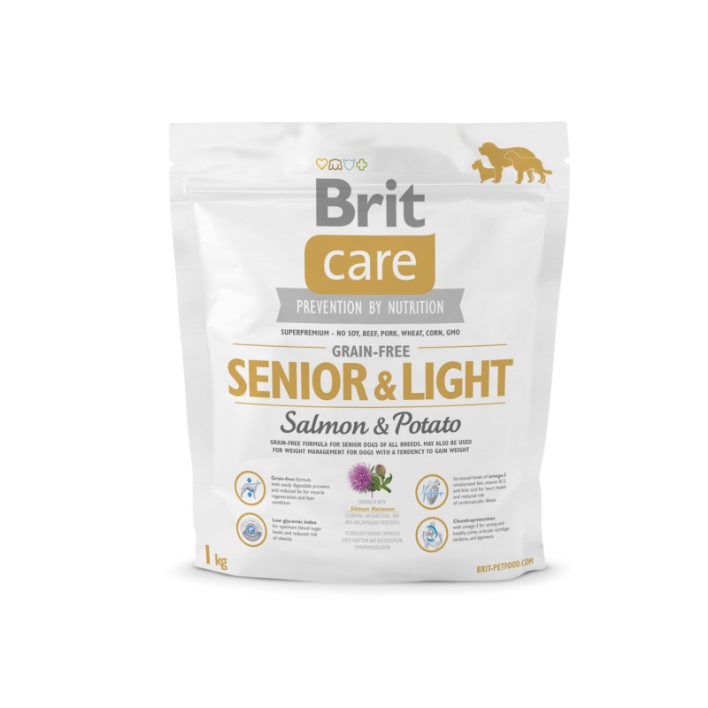 Brit Care Gf Senior Light Salmon Potato 1kg