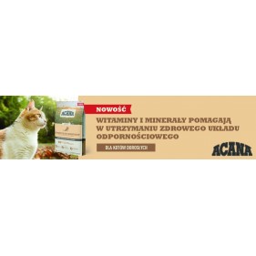 Nowość Acana dla kotów dorosłych pomaga w utrzymaniu zdrowego układu odpornościowego.