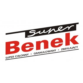 Logo firmy Super Benek znajdujące się na opakowaniu.