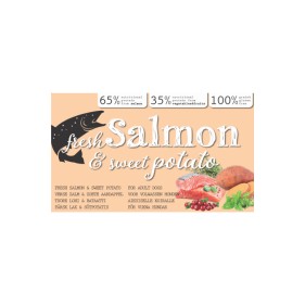 Bogata zawartość mięsa z łososia w karmie Nero Pure Fresh Salmon.
