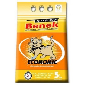 Żwirek bentonitowy dla kota Super Benek Economic 5L.