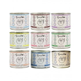 GUSSTO Cat mix smaków 9x200g - Mięsna Mokra Karma dla kota.