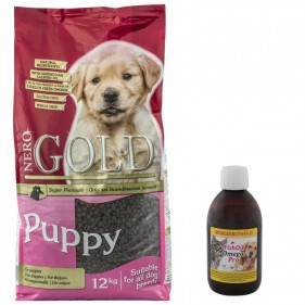 Zestaw dla Szczeniąt Karma Nero Gold Puppy 12kg + Olej z łososia GRATIS.