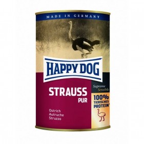 Happy Dog Strauss Pur mięso w puszce, struś dla psów | Puszka 400g.