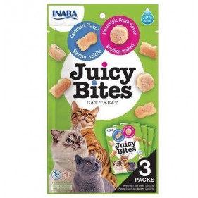 Inaba Juicy Bites 3x11,3g - miękkie przysmaki dla kota, kalmary i domowy bulion