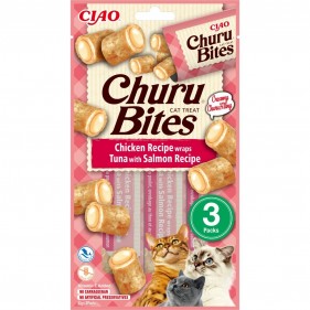 Inaba Churu Bites Cat 3x10g - przysmaki dla kota z kurczakiem, tuńczykiem i przegrzebkami