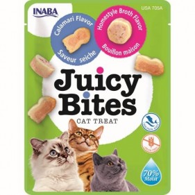 INABA JUICY BITES Wilgotne przysmaki dla kota (3 pack) - Kalmary w domowym rosole.