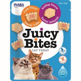 INABA JUICY BITES Wilgotne przysmaki dla kota (3 pack) - Krab i Przegrzebki.