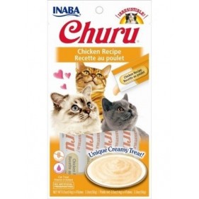 Inaba Creamy Churu Treat 4x14g - kremowy przysmak dla kota, kurczak.